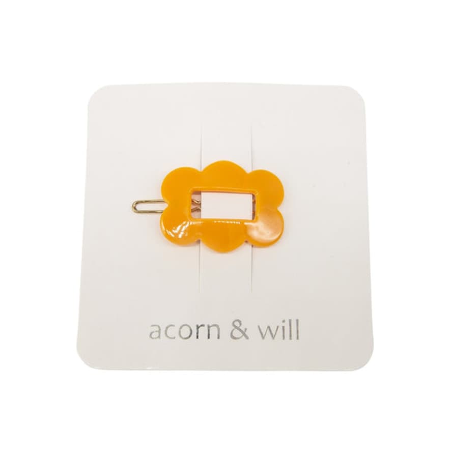 Acorn & Will Scalloped Rectangle Hair Clip