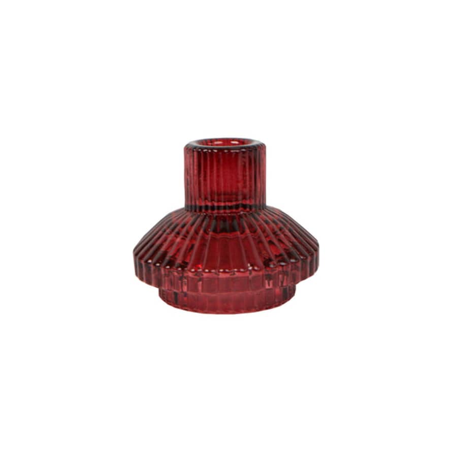 Talking Tables Midnight Forest Candle Holder - Burgandy Small