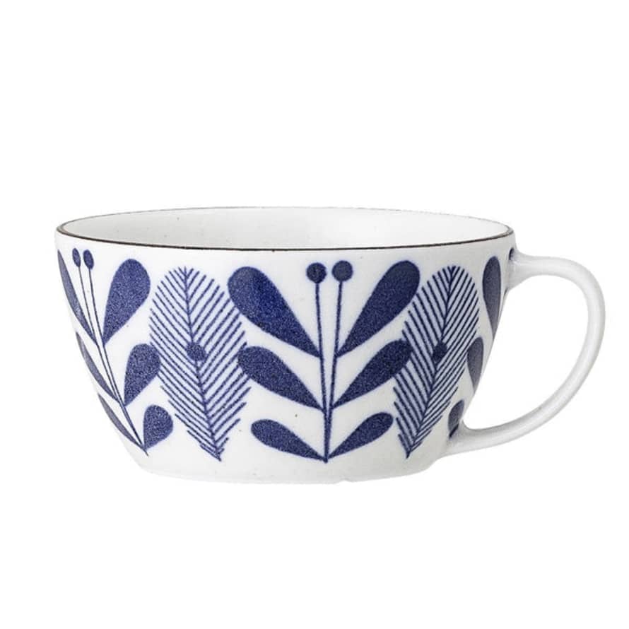 Bloomingville Camellia Blue And White Porcelain Cup