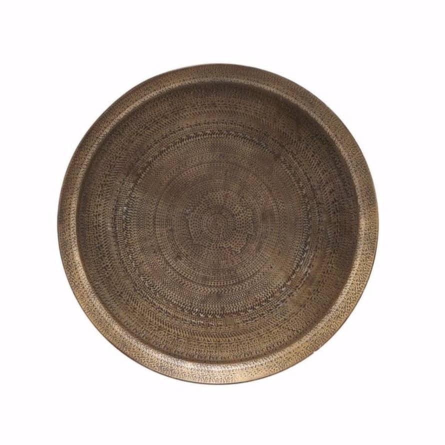 House Doctor Jhansi Engraved Brass Tray
