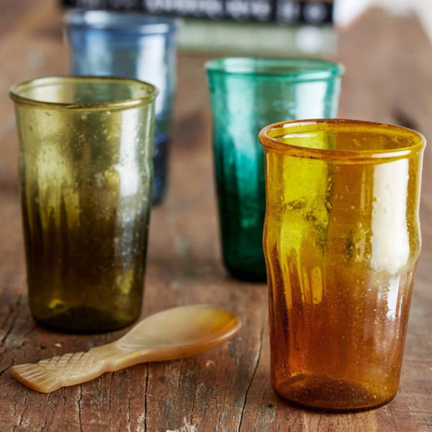Bloomingville Recycled Drinking Glass Yellow Or Green