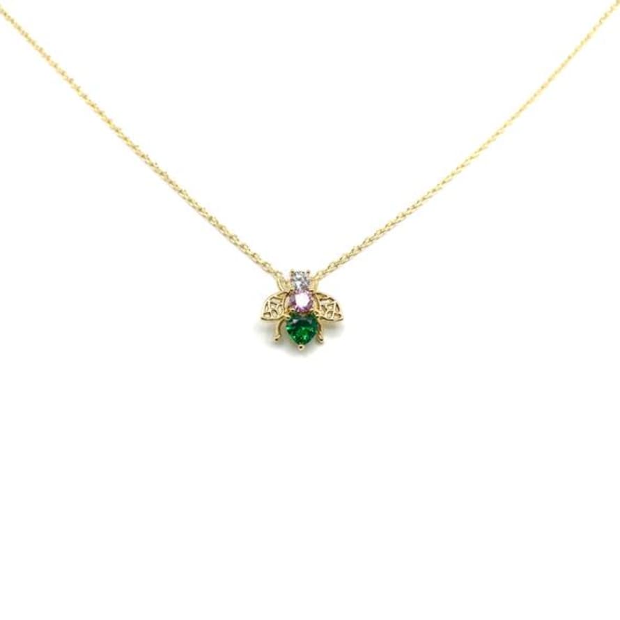 SIXTON LONDON Bejewelled Bee Necklace