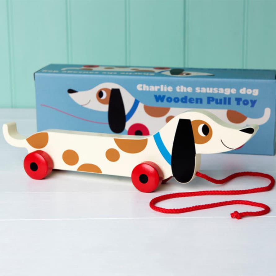 Rex London Charlie The Sausage Dog Wooden Pull-along Toy