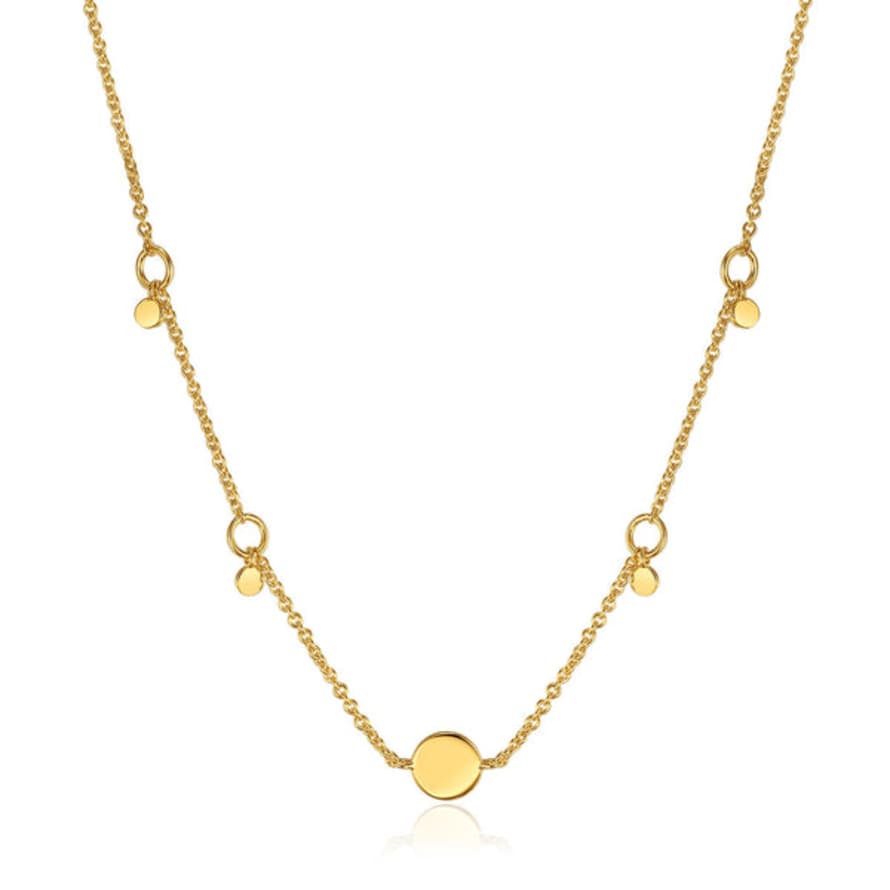 Ania Haie Gold Geometry Drop Discs Necklace