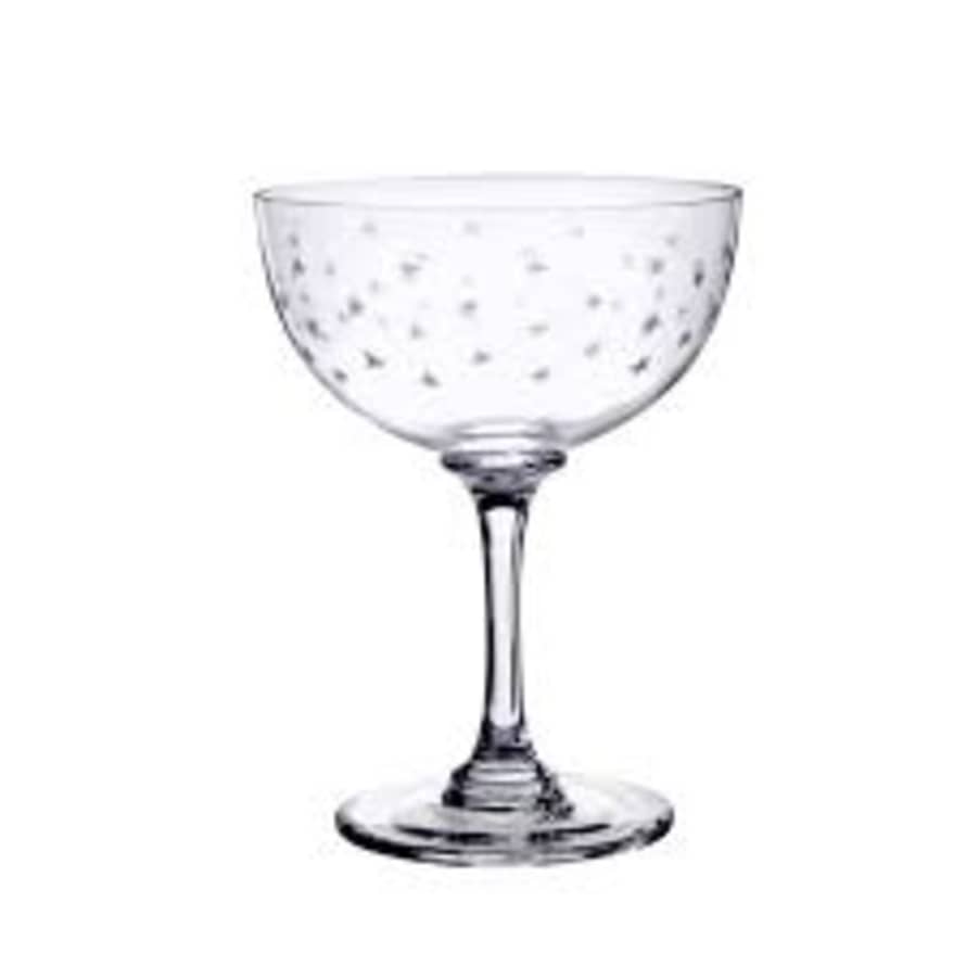 The Vintage List Set Of 6 '' Stars Design Crystal Champagne Glasses