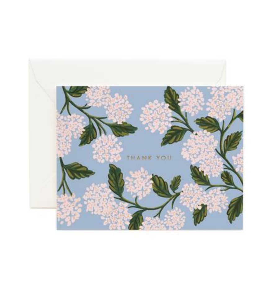 Rifle Paper Co. Hydrangea Thank You Card - Box Of 8