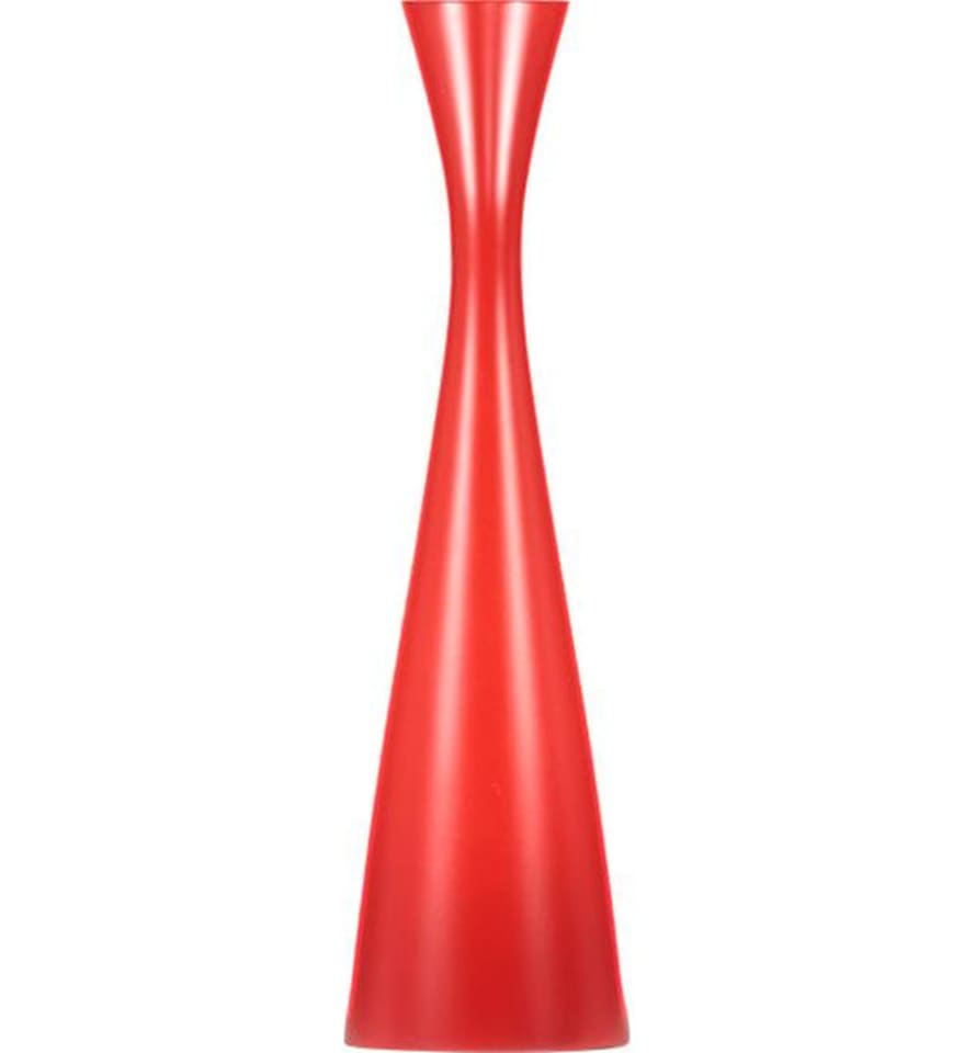 British Colour Standard Tall Oriental Red Candle Holder