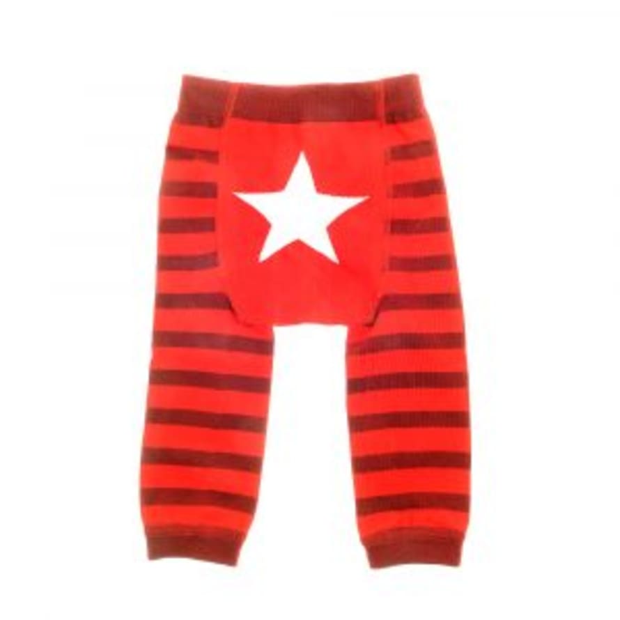 Ziggle Baby Leggings - Red With White Star