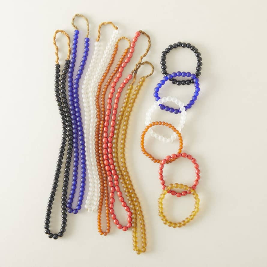 Aura Que Glass Bead Necklace - Recycled, Fair Trade