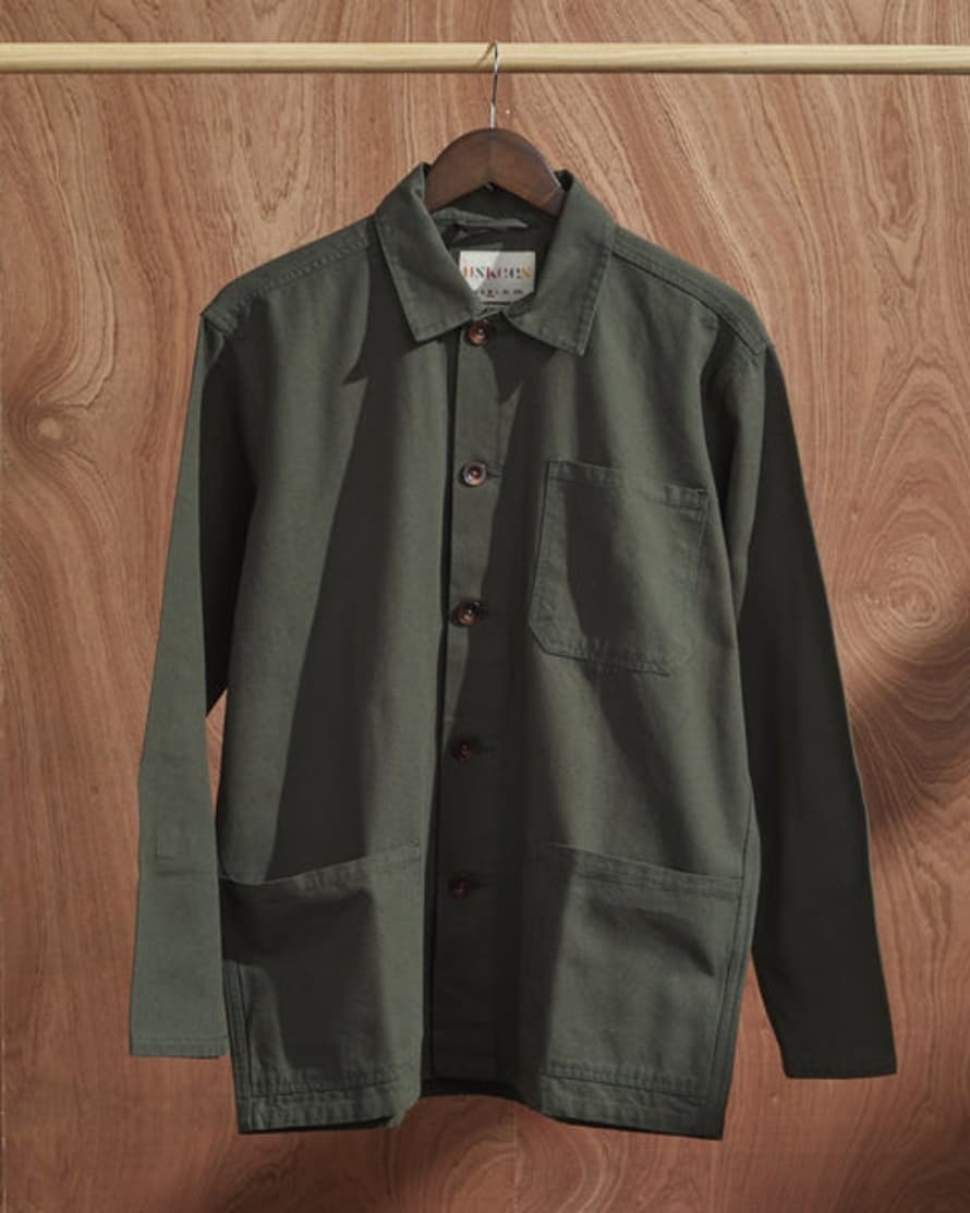 USKEES Men's Organic Buttoned Overshirt - Khaki