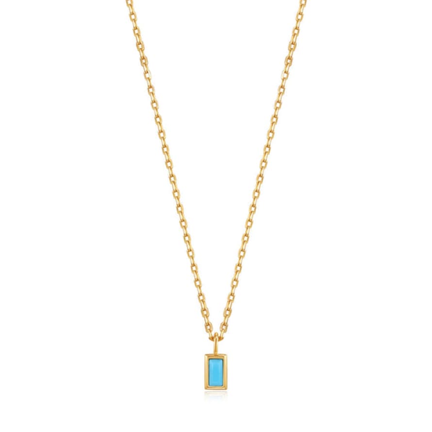 Ania Haie Gold Turquoise Drop Pendant Necklace