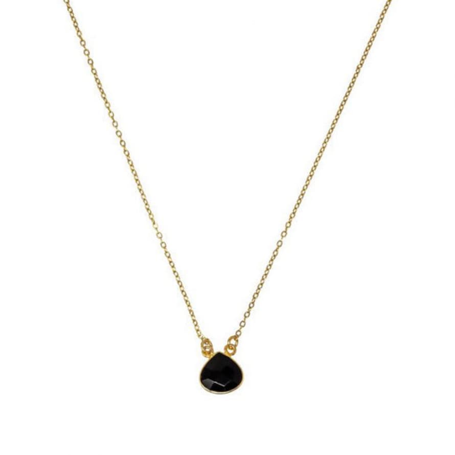 Ashiana Cosmos Gold Necklace Black Onyx