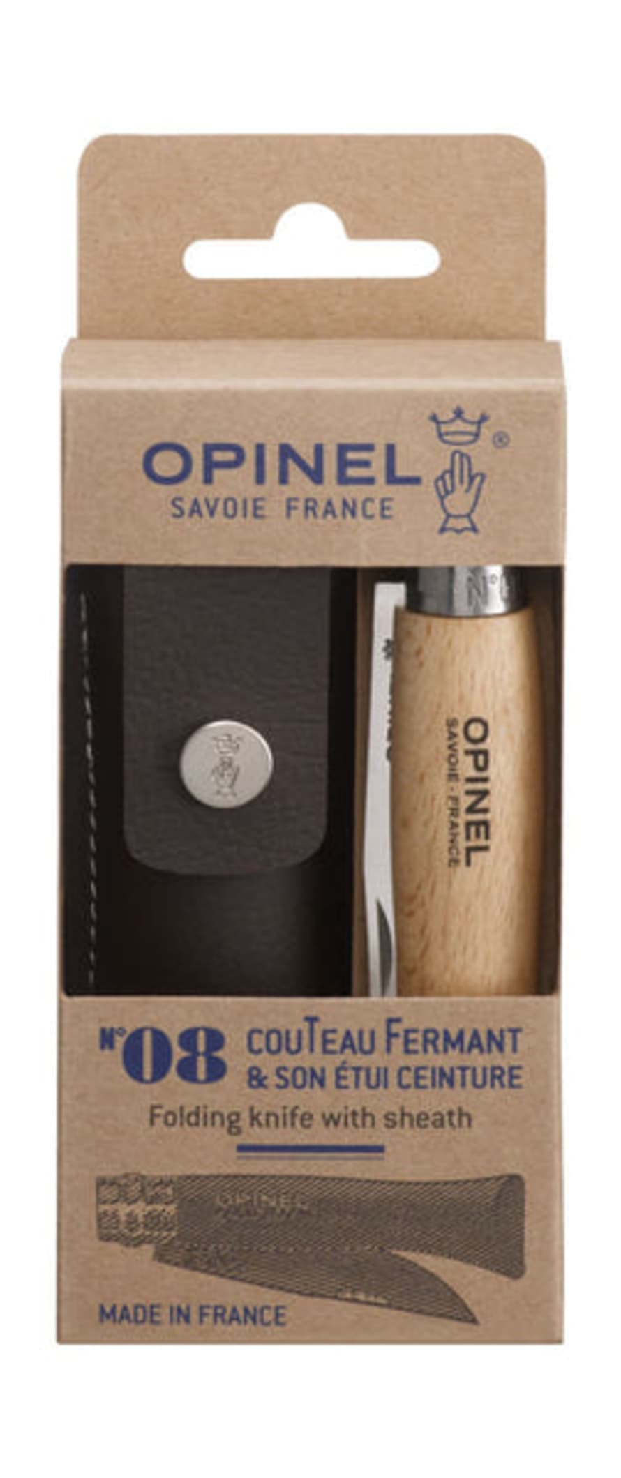 Opinel No. 8 Knife And Pouch Set