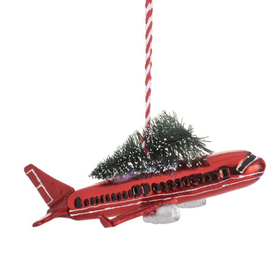 Sass & Belle  Airplane With Christmas Tree Bauble