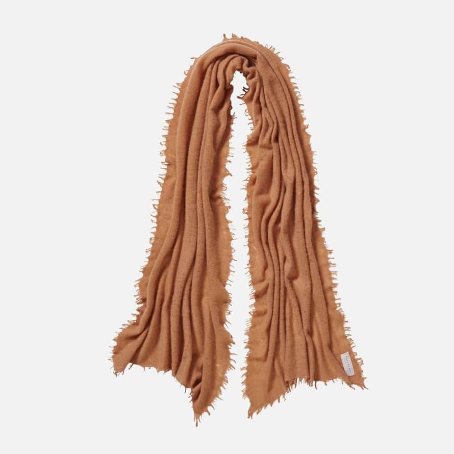 Pur Schoen Camel Hand Felted Cashmere Soft Scarf + Gift