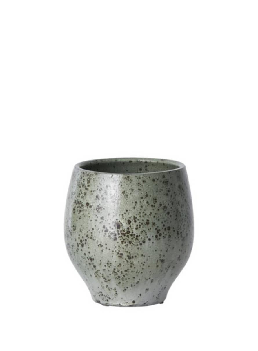 Lauvring Amora 16cm Flowerpot In Green By