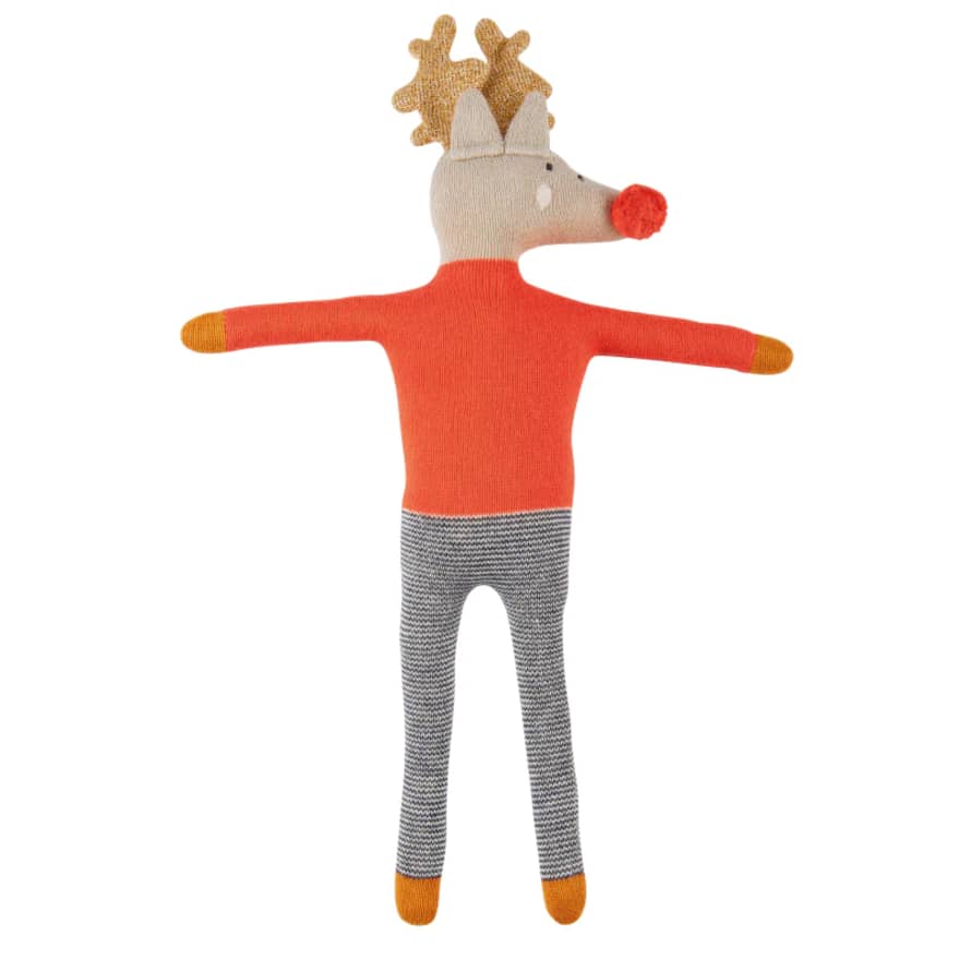 Sophie Home Cotton Knit Reindeer Soft Toy