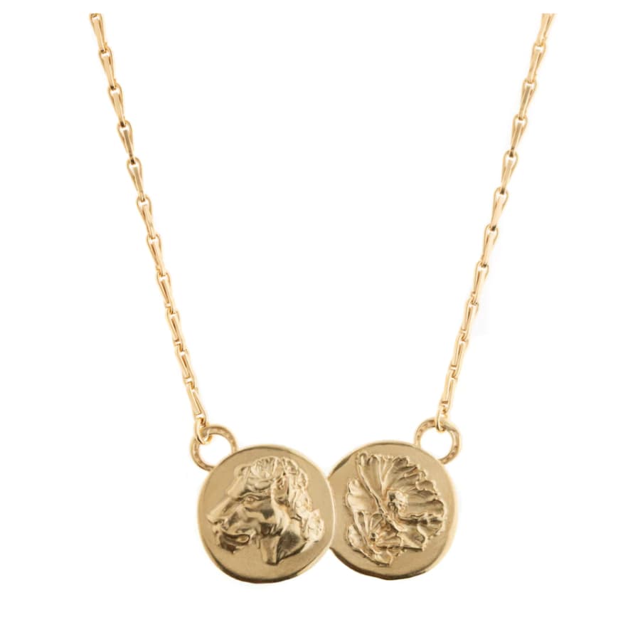 Mikaela Lyons  Lioness Double Coin Pendant