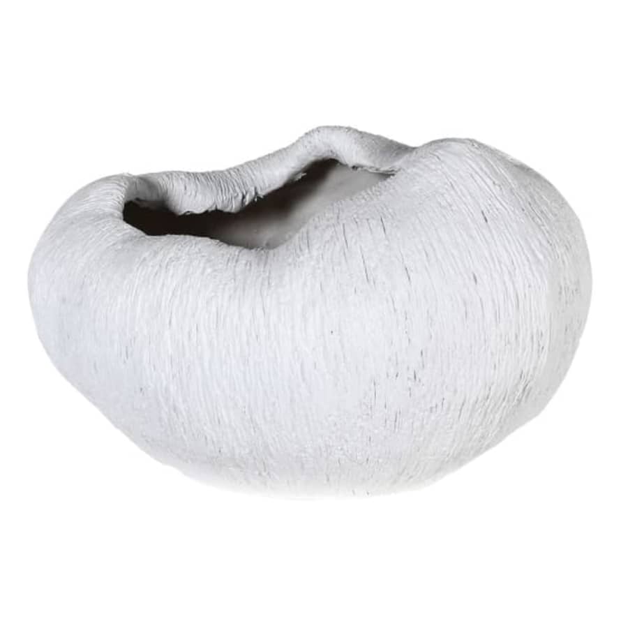 THE BROWNHOUSE INTERIORS Round faux white-coral vase