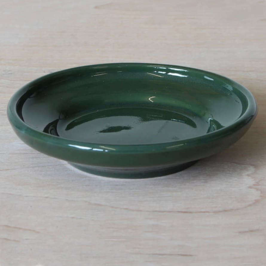 Emma Johnson Saucer In Forest Green