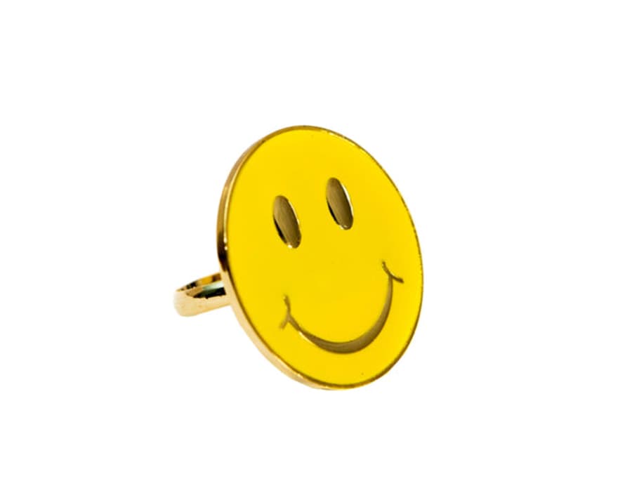 Acorn & Will Smiley Face Enamel Ring