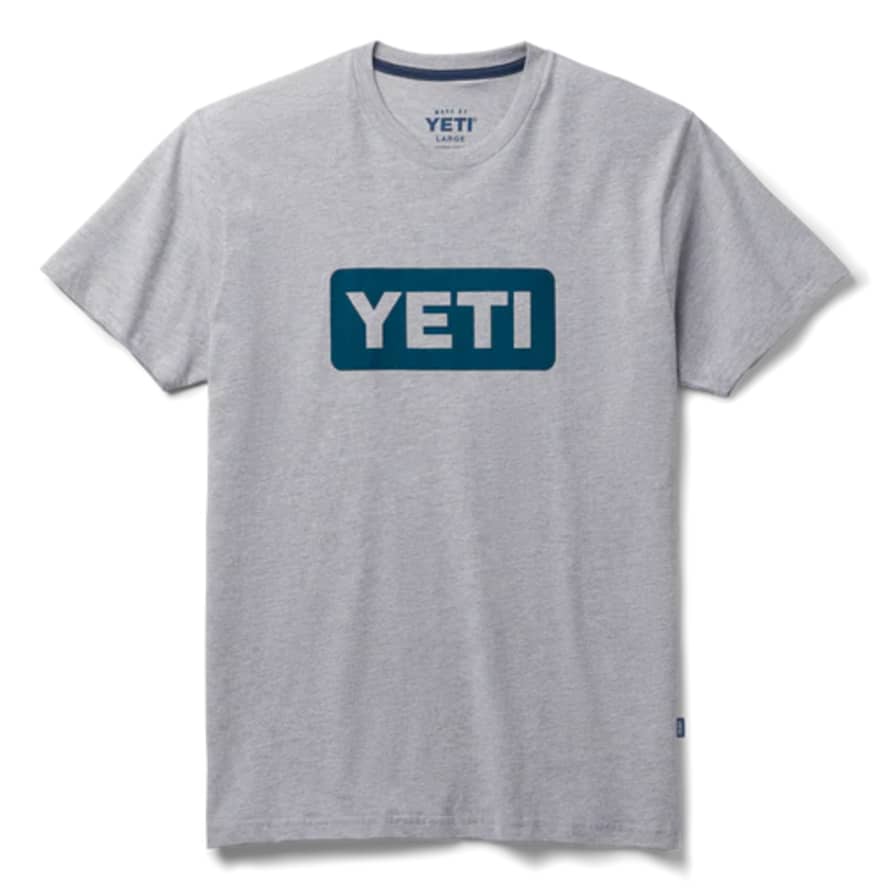 Yeti Logo Badge T-Shirt - Heather Grey