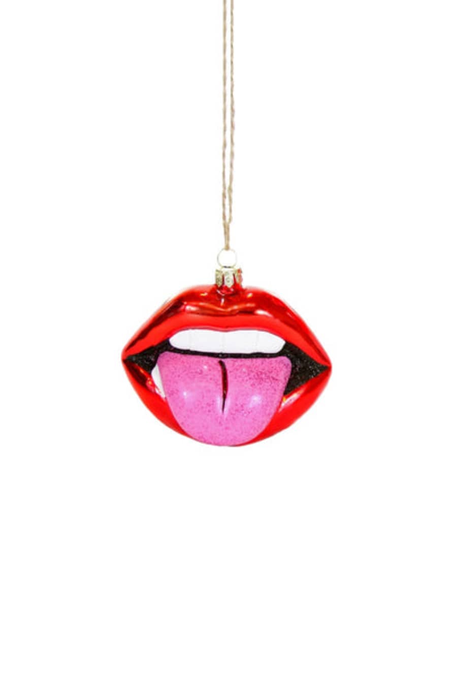 Cody Foster & Co Glittery Tongue Sticking Out Tree Decoration