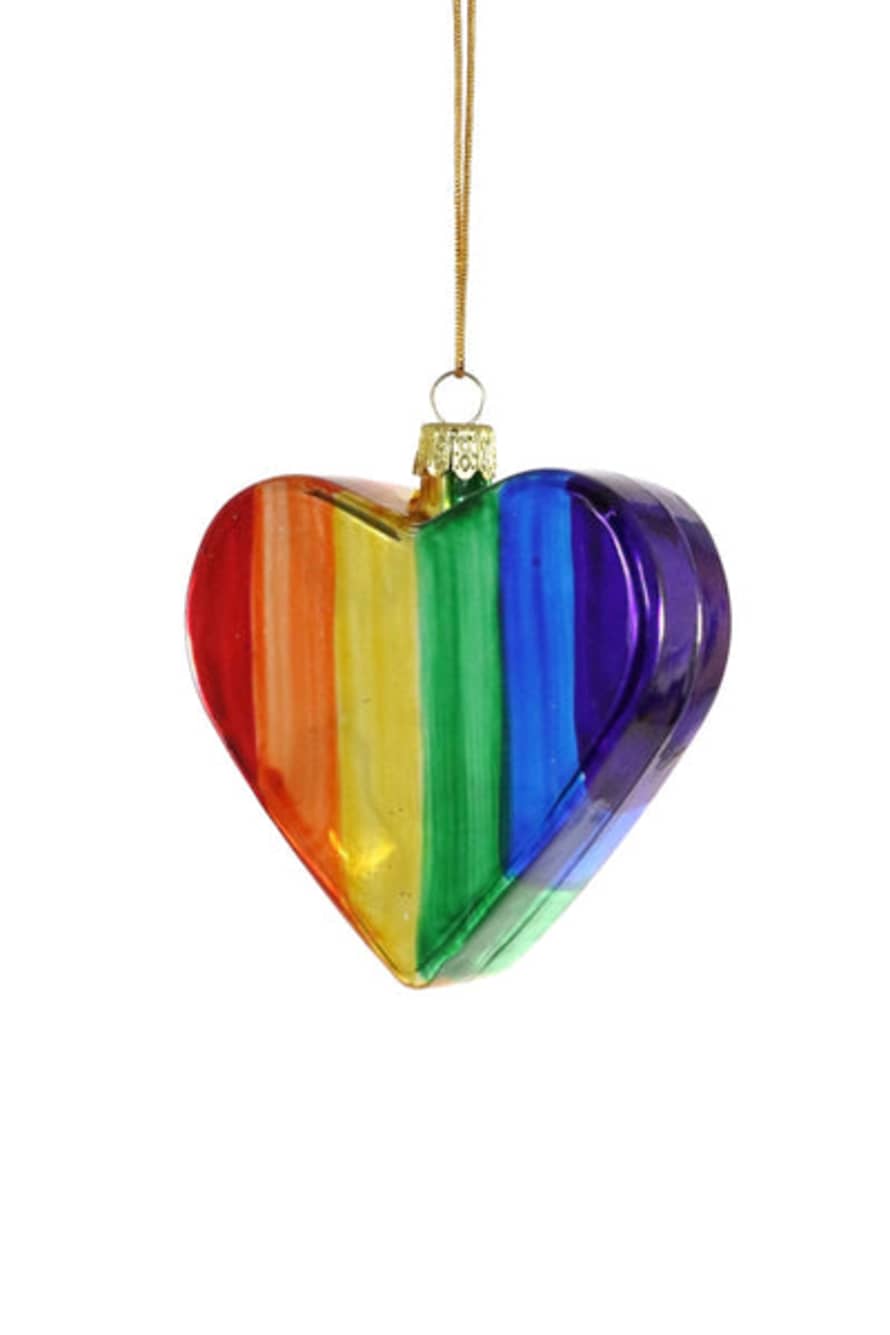Cody Foster & Co Small Rainbow Heart Tree Decoration