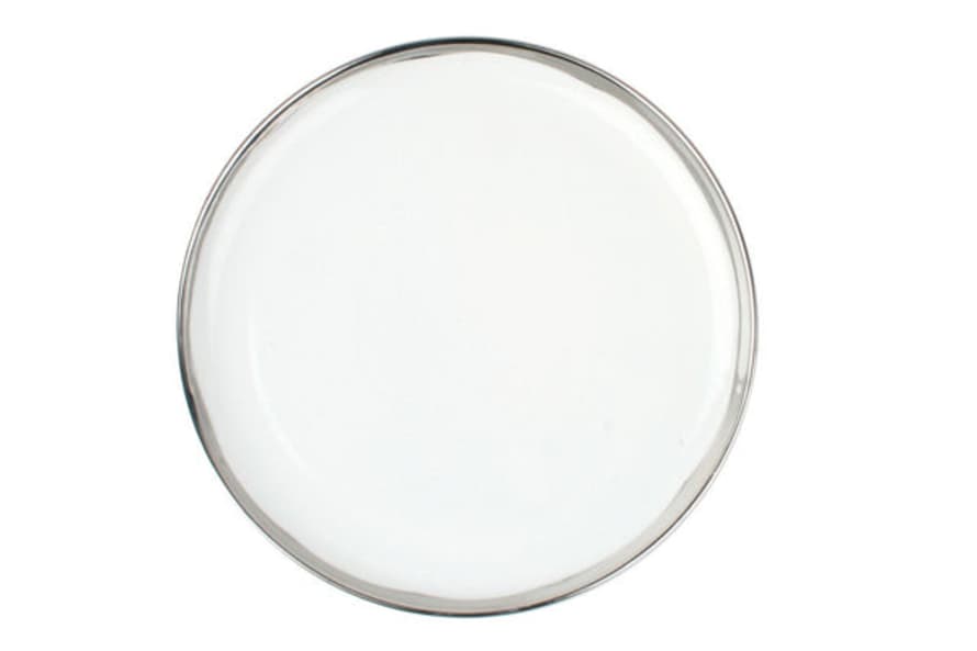 Canvas Home Dauville Dinner Plate In Platinum (set Of 4)
