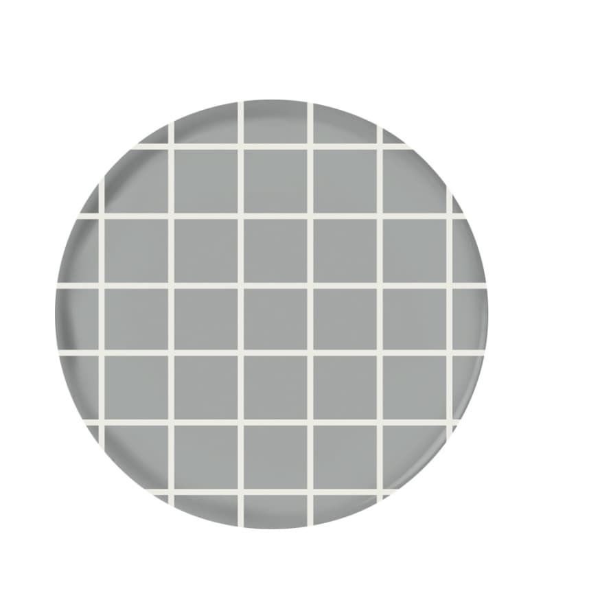 Muurla Tray Grid Grey 35cm