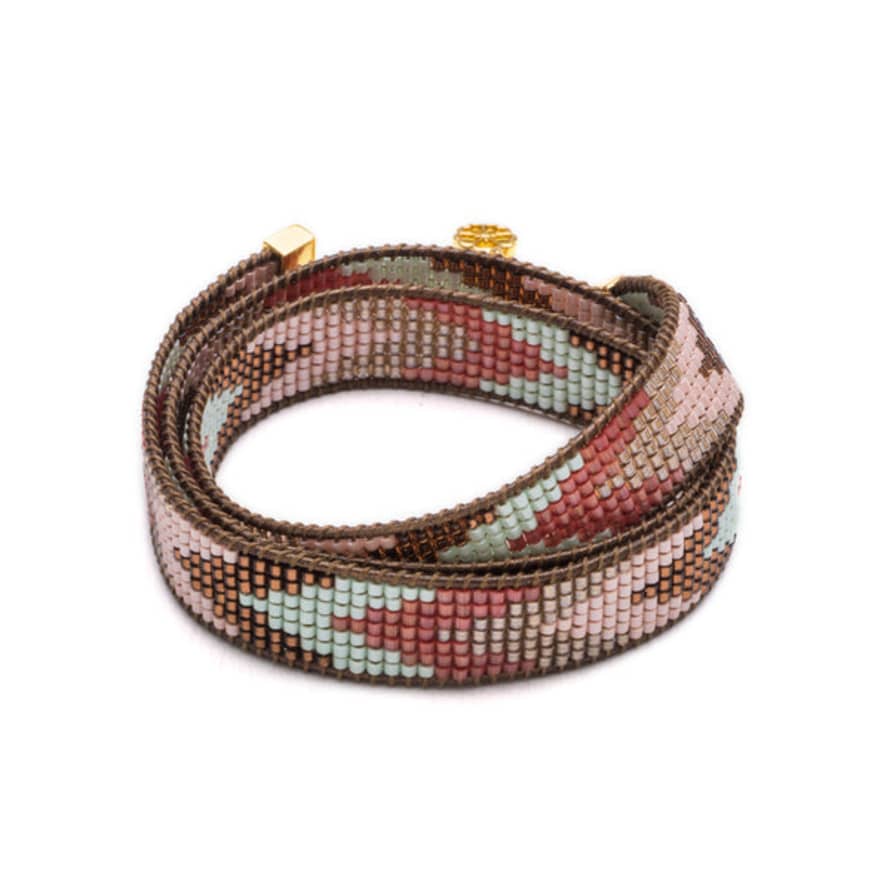 Azuni Mari Leather And Bead Wrap Bracelet