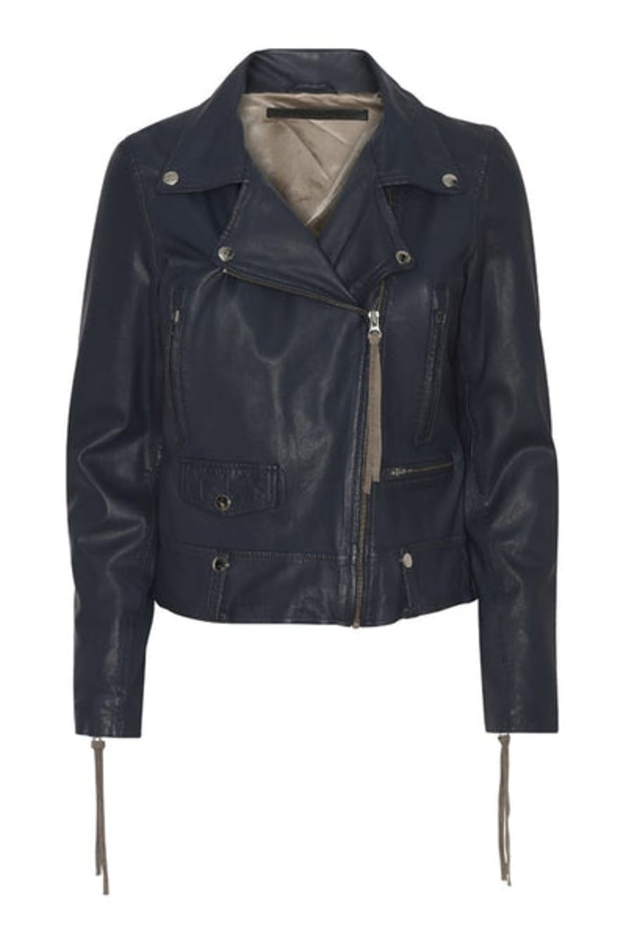 MDK Blue Seattle New Thin Leather Jacket