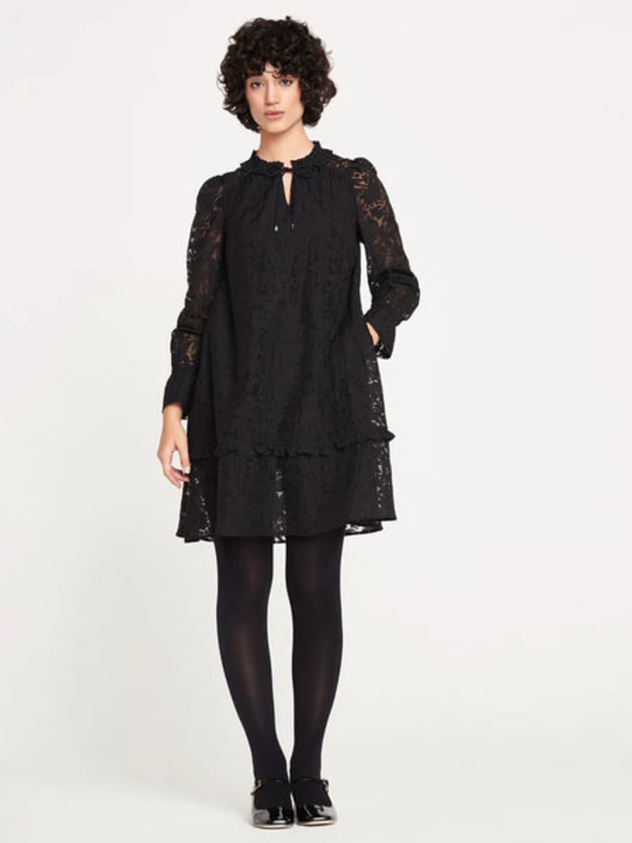Thought Elara Lenzing™ Ecovero™ Lace Shift Dress - Black