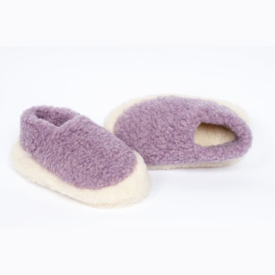 Yoko Wool Siberian Slippers - Lilac