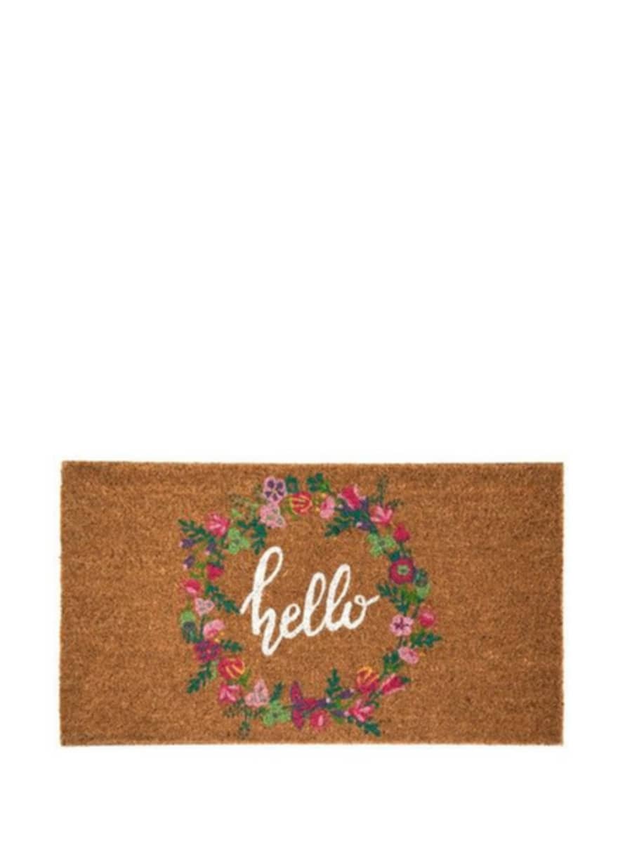 Fisura 'hello' Flowers Doormat From