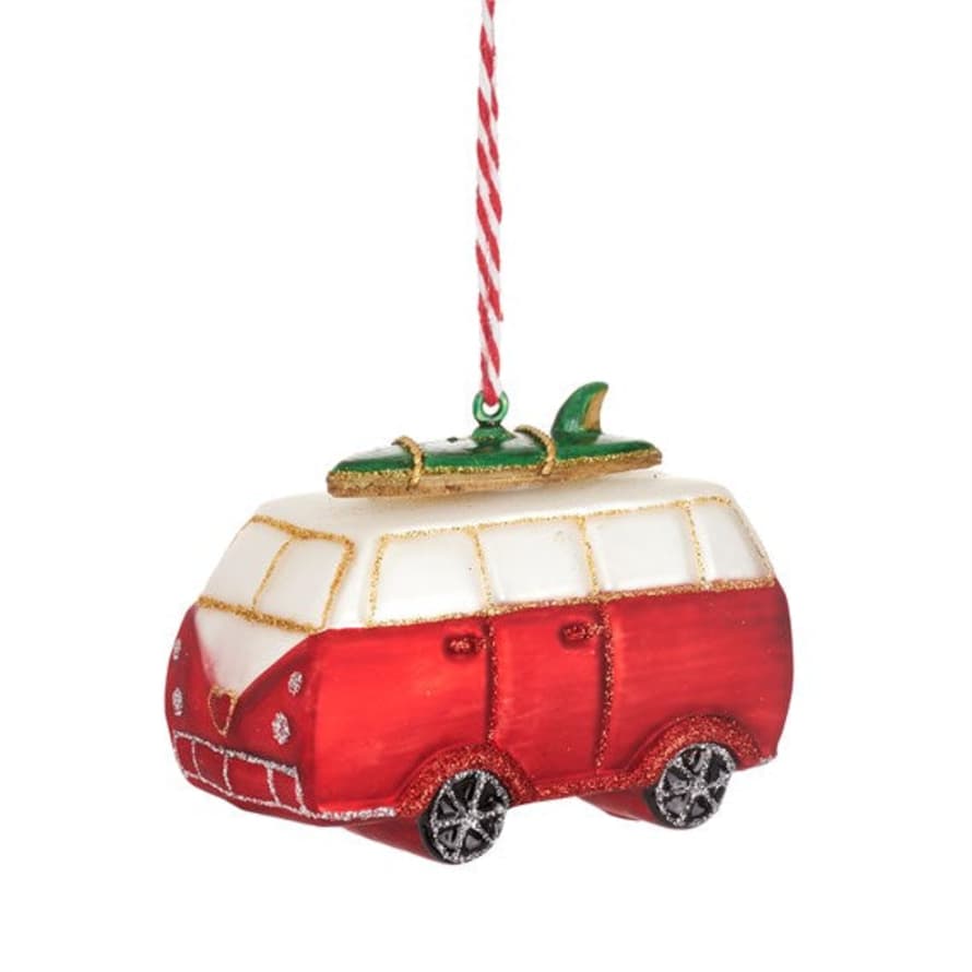Sass & Belle  Camper With Surf Board Shaped Bauble