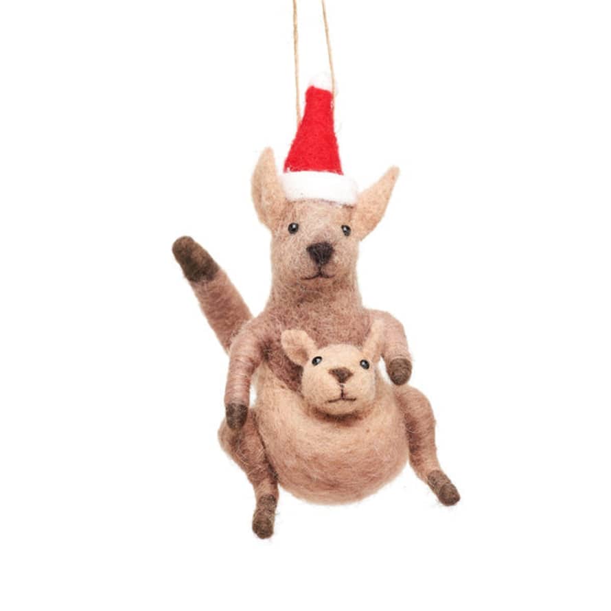 Sass & Belle  Kangaroo & Baby Felt Decoration