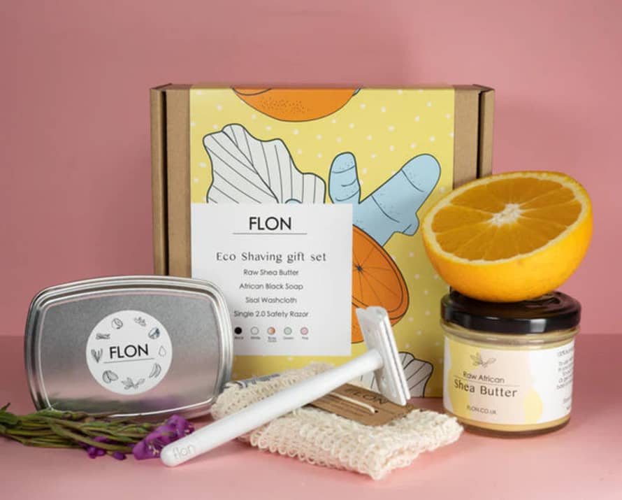 FLON Eco-friendly Shaving Gift Set In Rose Gold By