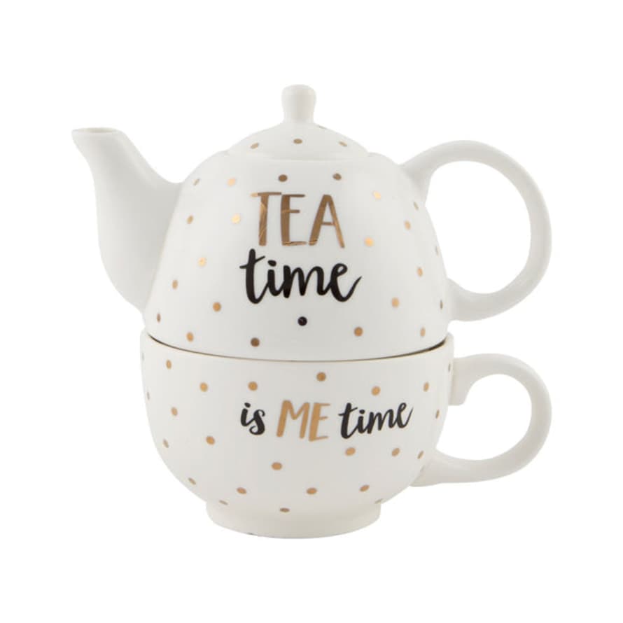 Sass & Belle  Gold Tea Time Tea For One