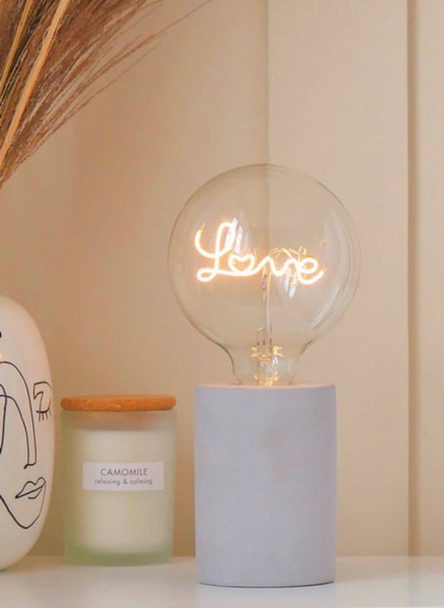Steepletone UK Ltd Love Led Text Table Lamp Light Bulb