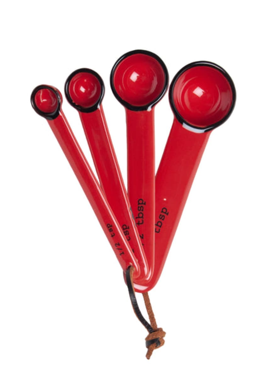 Canvas Home Tinware Measuring Spoons In Red