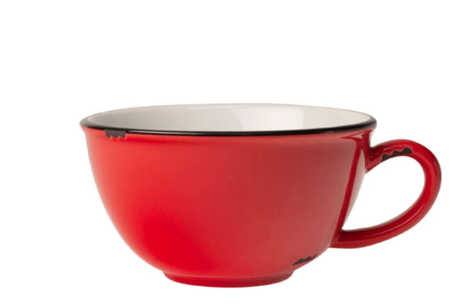 Canvas Home Tinware Latte Cup In Red (set Of 4)