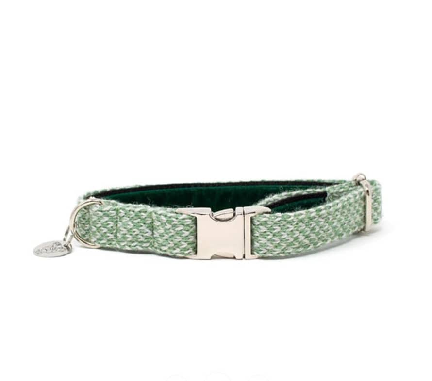 Stocky & Dee Harris Green Luxury Dog Collar