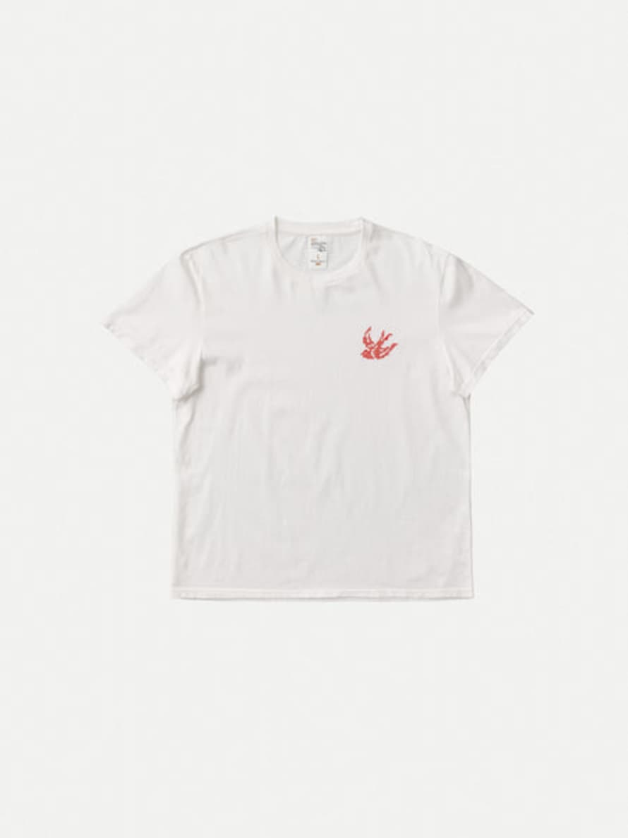 Nudie Jeans T-shirt Joni Swallow Off White
