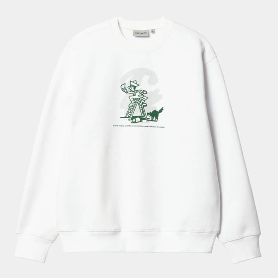 Carhartt Sweatshirt Lucky Painter White / Bonsaï