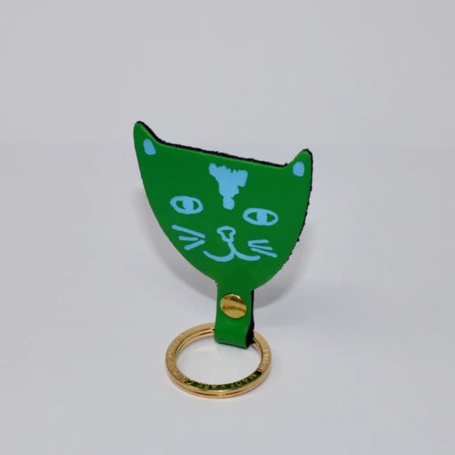 Ark Colour Design Cat Head Key Fob - Green