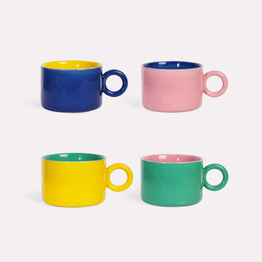 &klevering Chiquito Ceramic Cups Set of 4
