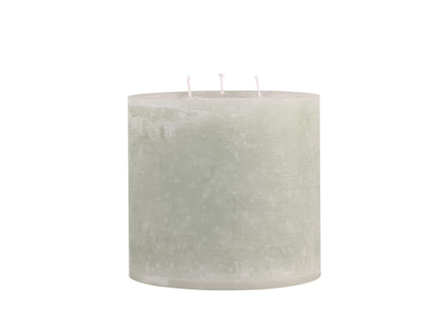 Chic Antique Sage Green Triple Wick Pillar Candle
