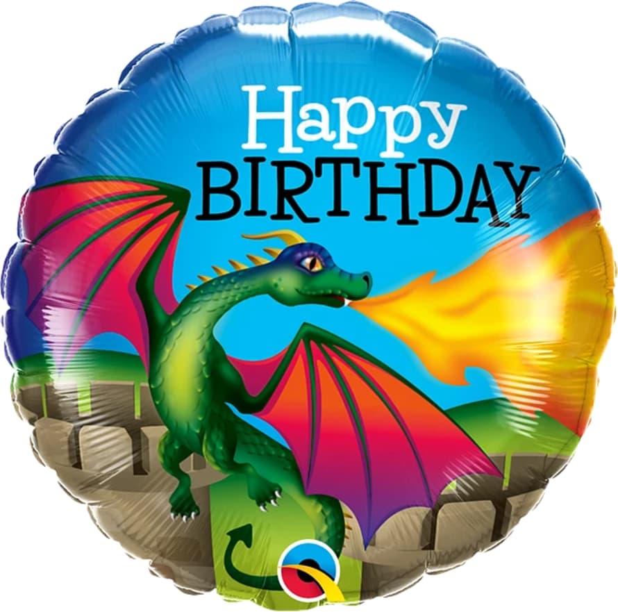 Qualatex Birthday Mythical Dragon Foil Balloon