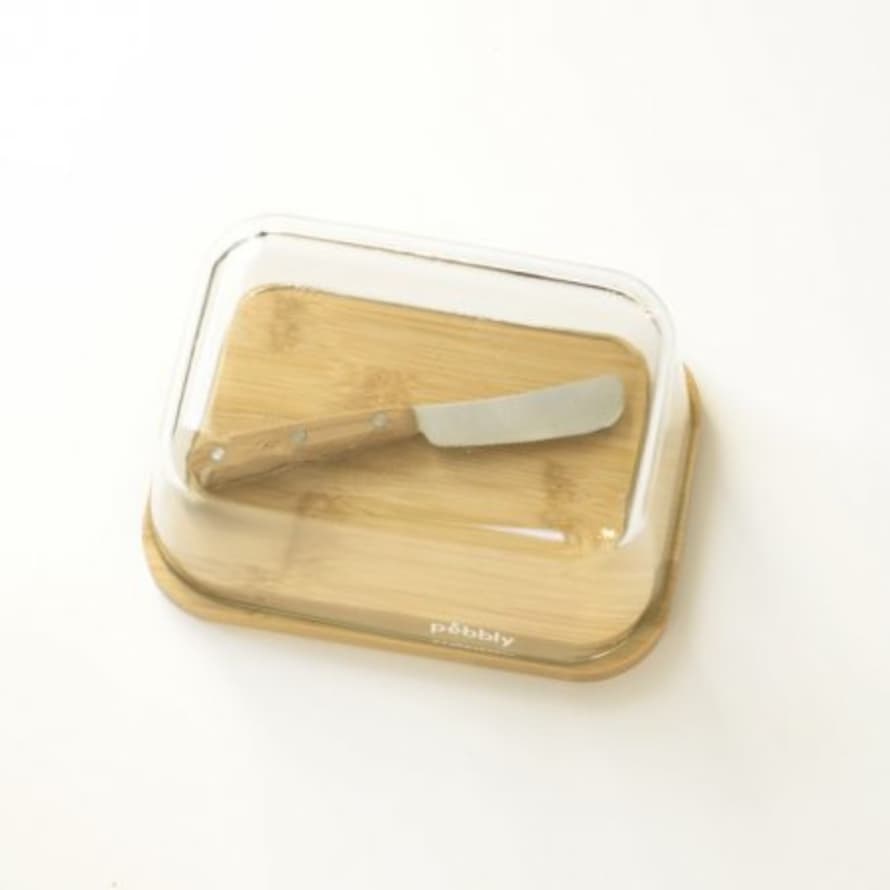 Tradestock LTD Pebbly Butter Dish Set with Knife